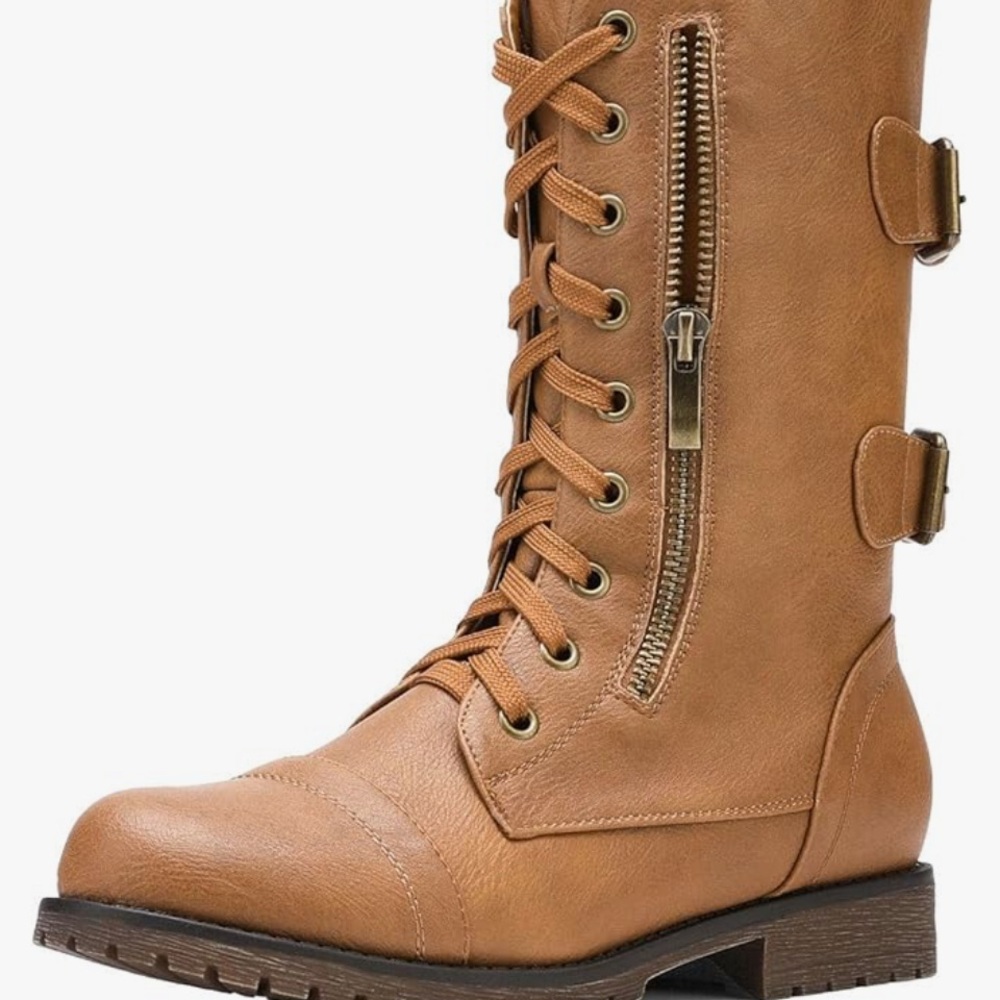 Dream Pairs Women's Tan Lace-Up Boots size 9 NWT